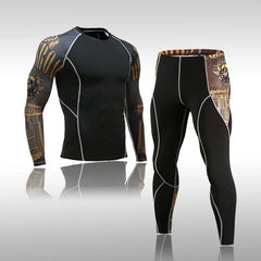 Gym New Men's Compression Set Running Tights Workout Fitness Kit