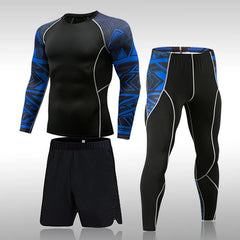 Gym New Men's Compression Set Running Tights Workout Fitness Kit