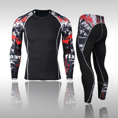 Gym New Men's Compression Set Running Tights Workout Fitness Kit