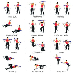 Multifunctional Pilates Bar Combination Fitness Bar Yoga Chest Expansion Belt