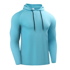 Running Long Sleeve T Shirt Men Sportswear Hooded T-shirt