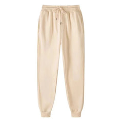 Men's Casual Sweatpants Fleece Sports Pants Unisex Fashion Solid Trousers