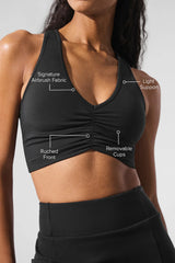 Solid Color Sports Bra Seamless Women Clothes Halter Yoga Bra Backless Gym