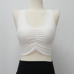 Solid Color Sports Bra Seamless Women Clothes Halter Yoga Bra Backless Gym
