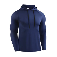 Running Long Sleeve T Shirt Men Sportswear Hooded T-shirt