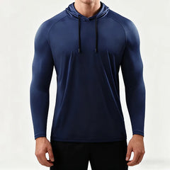 Running Long Sleeve T Shirt Men Sportswear Hooded T-shirt