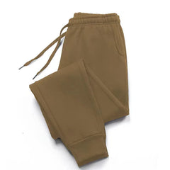Men's Casual Sweatpants Fleece Sports Pants Unisex Fashion Solid Trousers