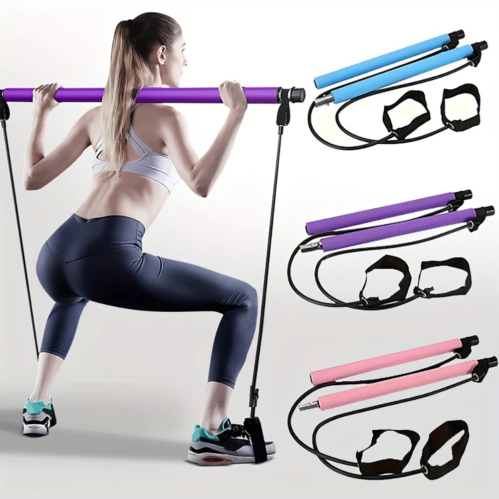 Multifunctional Pilates Bar Combination Fitness Bar Yoga Chest Expansion Belt