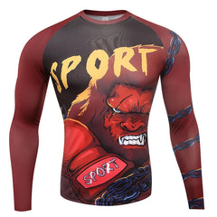 Men Compression Long Sleeve T Shirt Men Sportswear Gym Fitness Clothing