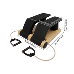 Twist Stepper for Exercise Red/Gold Stair Stepper with Resistance Bands