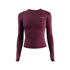 Women's Long Sleeve Top Yoga Shirts Running T-Shirt Workout Fitness Gym