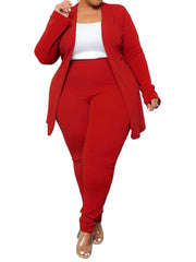 Plus Size Women's Fashionable Casual New Long-Sleeved Suit