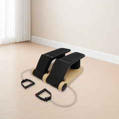 Twist Stepper for Exercise Red/Gold Stair Stepper with Resistance Bands