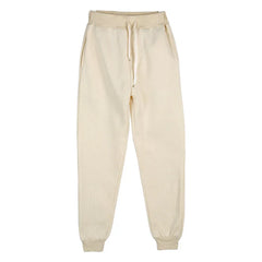Men's Casual Sweatpants Fleece Sports Pants Unisex Fashion Solid Trousers