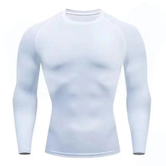 Men Long Sleeve Tight Sports T Shirt Quick Dry Base Fitness Basketball Training