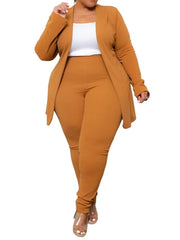 Plus Size Women's Fashionable Casual New Long-Sleeved Suit