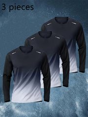 T-shirt men's four seasons long sleeve outdoor speed dry clothes