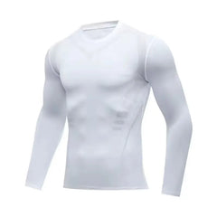 Men Long Sleeve Tight Sports T Shirt Quick Dry Base Fitness Basketball Training