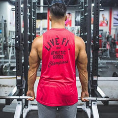 Mens Cotton Bodybuilding Undershirt Tank Tops Gym Fitness Sleeveless Shirt