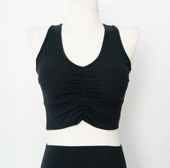 Solid Color Sports Bra Seamless Women Clothes Halter Yoga Bra Backless Gym