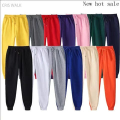 Men's Casual Sweatpants Fleece Sports Pants Unisex Fashion Solid Trousers