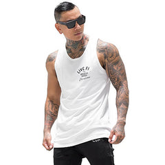 Mens Cotton Bodybuilding Undershirt Tank Tops Gym Fitness Sleeveless Shirt