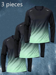 T-shirt men's four seasons long sleeve outdoor speed dry clothes