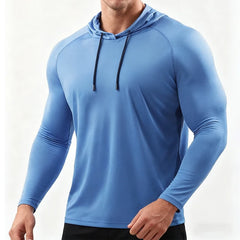 Running Long Sleeve T Shirt Men Sportswear Hooded T-shirt