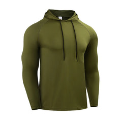 Running Long Sleeve T Shirt Men Sportswear Hooded T-shirt