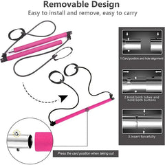 Multifunctional Pilates Bar Combination Fitness Bar Yoga Chest Expansion Belt