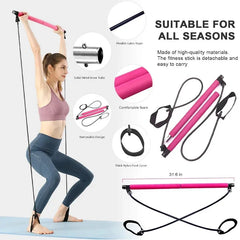 Multifunctional Pilates Bar Combination Fitness Bar Yoga Chest Expansion Belt