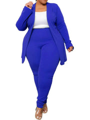 Plus Size Women's Fashionable Casual New Long-Sleeved Suit