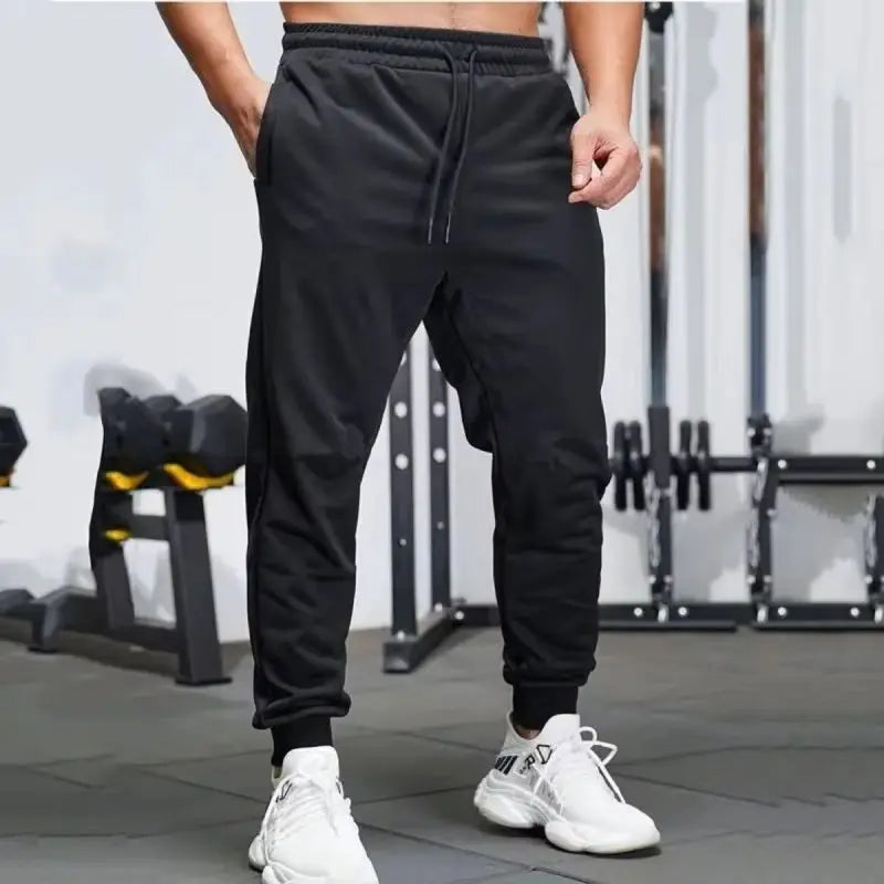 Men's Casual Sweatpants Fleece Sports Pants Unisex Fashion Solid Trousers